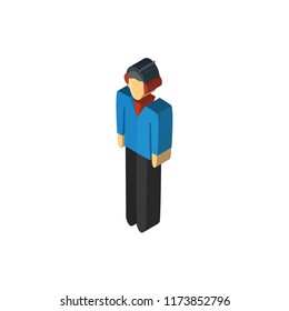 technical support isometric left top view 3D icon