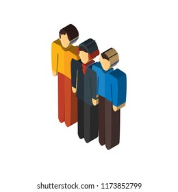 technical support isometric left top view 3D icon