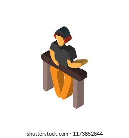 technical support isometric left top view 3D icon