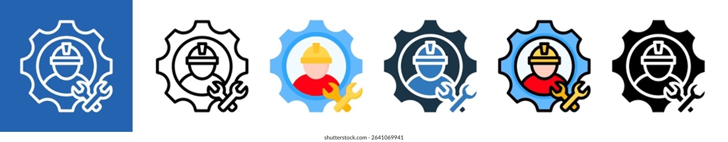Technical Support multiple icon style vector illustration