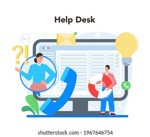 Technical support online service or platform. Idea of customer service