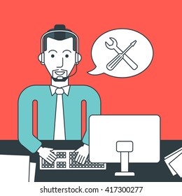 Technical support operator.