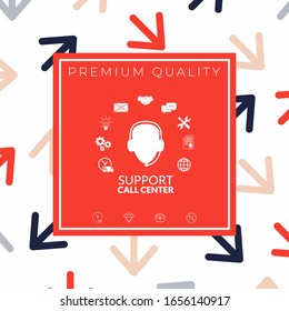 Technical support operator flat icon. Graphic elements for your design