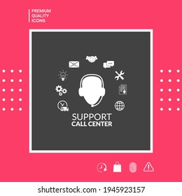 Technical support operator flat icon., elements for your design