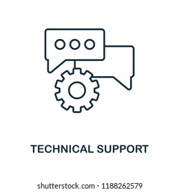 Technical Support outline icon. Premium design from web development collection. UX and UI. Pixel perfect technical support icon. For web design, apps, software, printing usage.