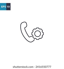 Technical support outline icon Vector illustration