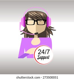 technical support over degrade  color background