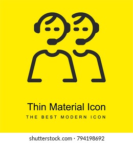 Technical Support Team Bright Yellow Material Minimal Icon Or Logo Design