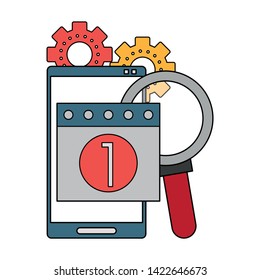 Technical support technology group of symbols, online help service. vector illustration graphic design