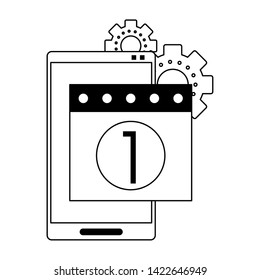 Technical support technology group of symbols, online help service. vector illustration graphic design