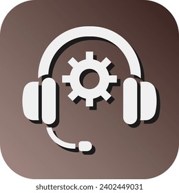 Technical Support  Vector Glyph Gradient Background Icon For Personal And Commercial Use.
