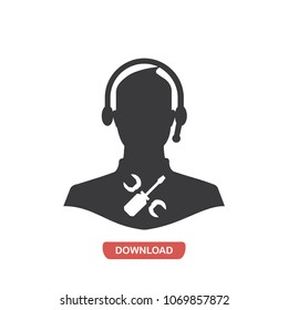 Technical support vector icon