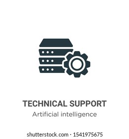 Technical support vector icon on white background. Flat vector technical support icon symbol sign from modern big data collection for mobile concept and web apps design.