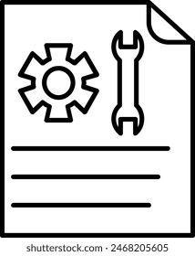 Technical Support Vector Line Icon Design