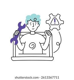 Technical support Vector Style Illustration 