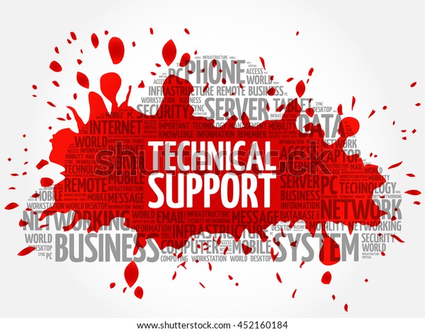 Technical Support Word Cloud Collage Business Stock Vector (Royalty ...