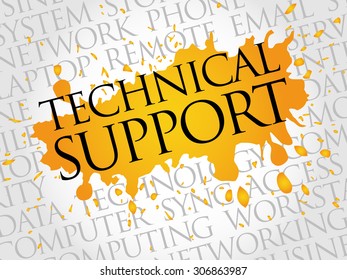 Technical support word cloud concept