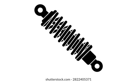 Technical suspension strut icon for vehicle maintenance and repair guides.