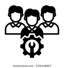 Icono de Equipo técnico Estilo mixto Ilustración vectorial