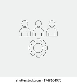 technical team software developers vector icon