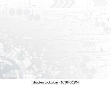 Technical technology abstract background with engineering concept, Vector illustration, Space for custom to put a message.