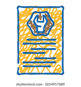 technical terms doodle icon sketch vector. technical terms sign. isolated symbol illustration