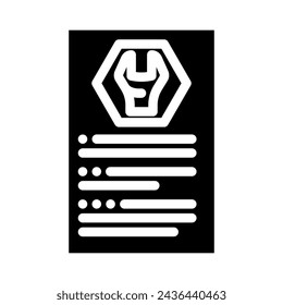 technical terms glyph icon vector. technical terms sign. isolated symbol illustration