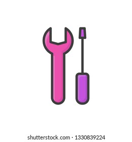 technical tool icon vector filled outline