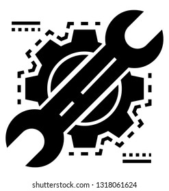 Technical tools, settings solid icon Technical tools, settings solid icon