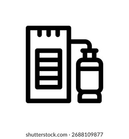 Technical vector of a gas system, great for energy and industrial