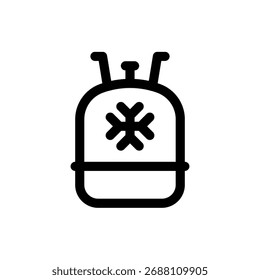 Vector técnico de un sistema de refrigeración, ideal para la tecnología de refrigeración