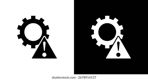 Technische Warnung Symbol flachen Design. EPS 10