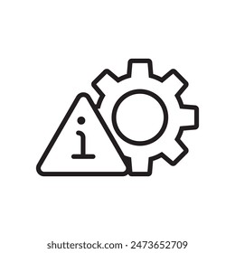 Technical Warning Icon Ideal for Safety and Engineering Alerts