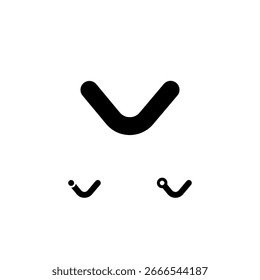 Fonte ampla técnica, alfabeto cibernético digital, conjunto de três diferentes do moderno moderno conjunto de letras em negrito V, ilustração vetorial 10EPS