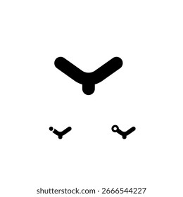 Technical wide font, digital cyber alphabet, set of three different of the trendy modern bold letter set Y, vector illustration 10EPS