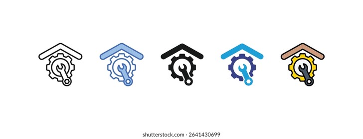 Technical workshop icon sets collection multi style


