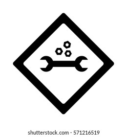 technical workshop stock emblem icon, vector illustration image