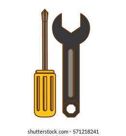 technical workshop stock emblem icon, vector illustration image