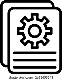Technical Writing Line Vector Icon Design