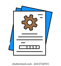 technical writing mechanical engineer line icon vector. technical writing mechanical engineer sign. isolated symbol illustration