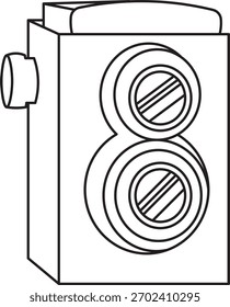 Um desenho técnico de um corpo de câmera.