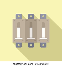 Vector plano del icono del interruptor técnico. Caja de circuitos. Fusionar