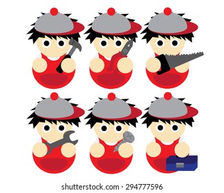 Technician Cartoon illustration