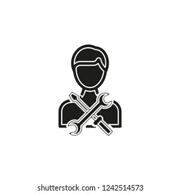 Technician concept line icon. Simple element illustration. technician concept outline symbol design from car service set. Can be used for web and mobile UI UX