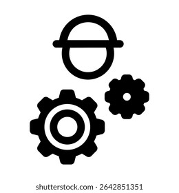 Ícone de linha de estilo de engenharia de técnico