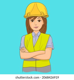 Technician engineer women in factory