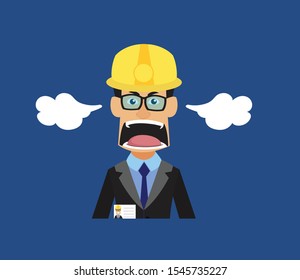 Technician Engineer Worker - Screaming in Aggression