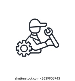 technician icon collection .design style with background