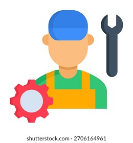 Ícone Técnico - Ilustração de Vetor de Estilo Plano