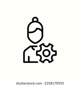 icono del técnico, icono aislado en fondo claro, perfecto para sitio web, blog, logotipo, diseño gráfico, medios sociales, interfaz de usuario, aplicación móvil